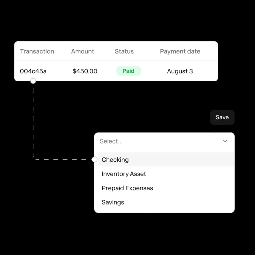 Chart of accounts mapping each transaction to the right GL account