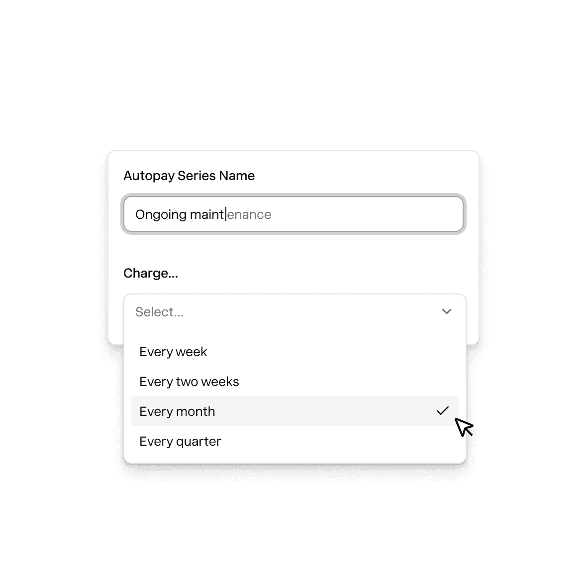 Auto Pay charging a saved customer payment method automatically
