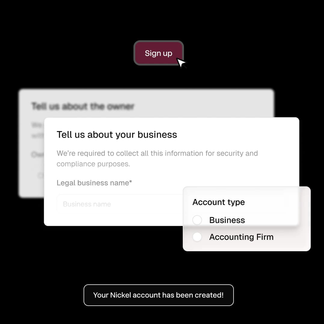 Signing up for a free Nickel account with no credit card