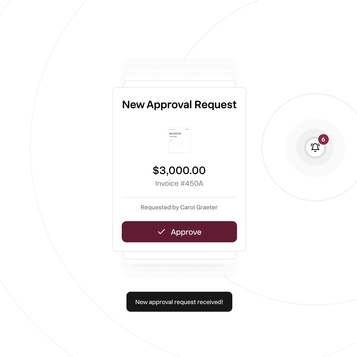 Approvals workflow controlling every outgoing payment