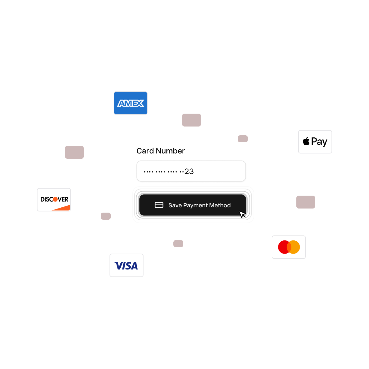 Saved card and bank account on file for Auto Pay