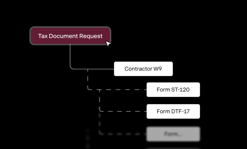 Vendor W-9 and tax documents collected during onboarding