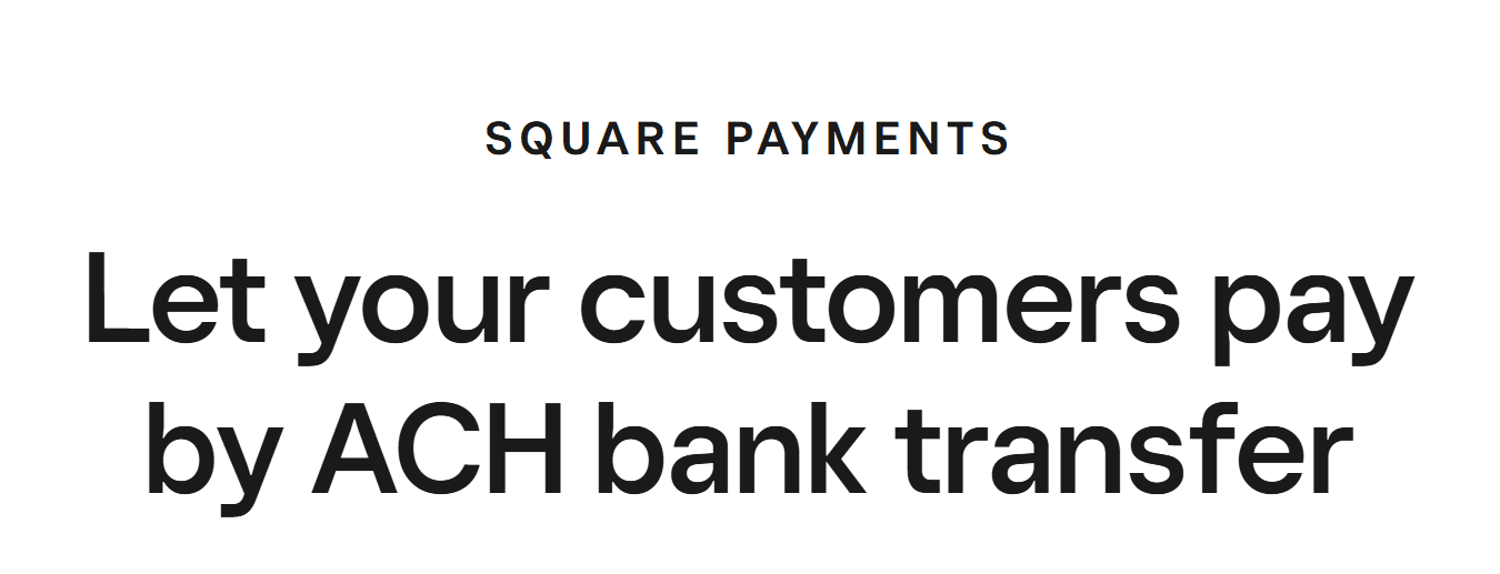 Square payment processing homepage, a QuickBooks Payments alternative